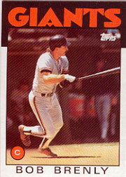 1986 Topps Baseball Cards      625     Bob Brenly